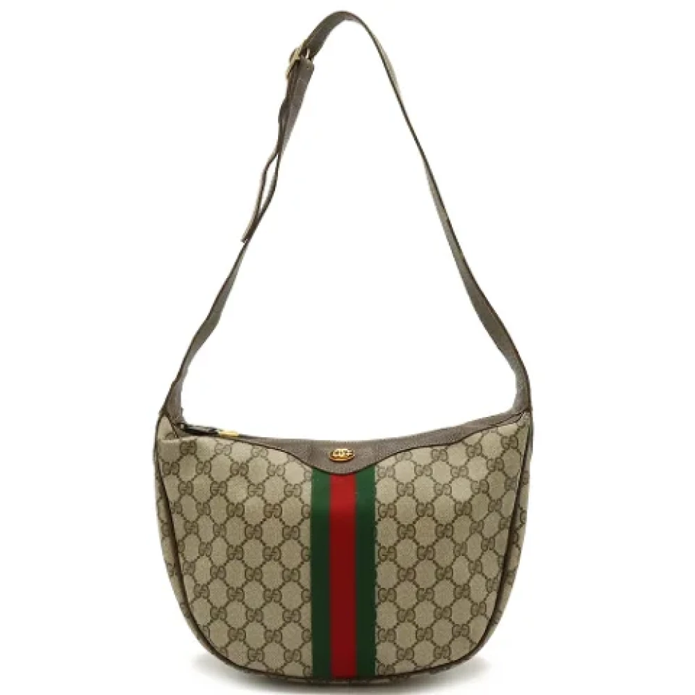 Gucci Vintage Pre-owned Plastic shoulder-bags Beige Dames