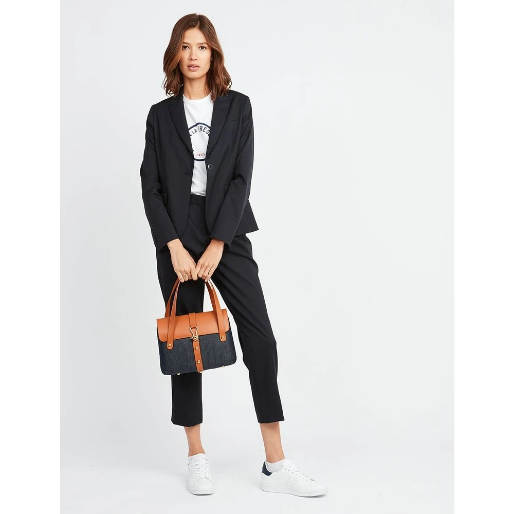 Ines De La Fressange Paris Désiré denim en lederen mand Multicolor Dames