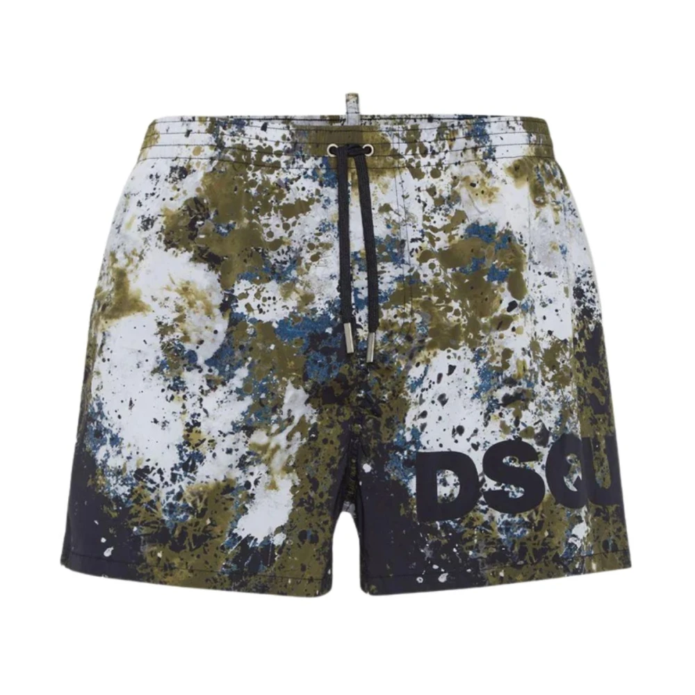 Dsquared2 Multicolor Beachwear, Male, S, Camouflage Shorts For Men
