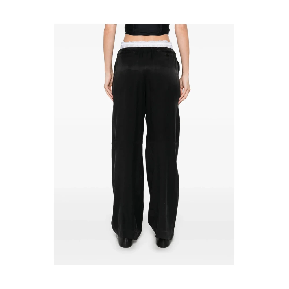 alexander wang Zwarte elastische tailleband riemlussen broek Black Dames