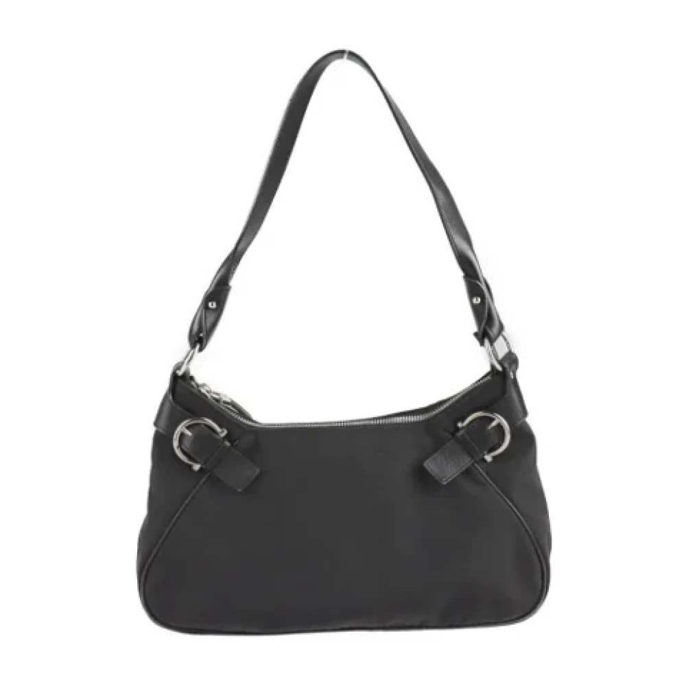 Salvatore Ferragamo Pre-owned Fabric shoulder-bags Black Dames