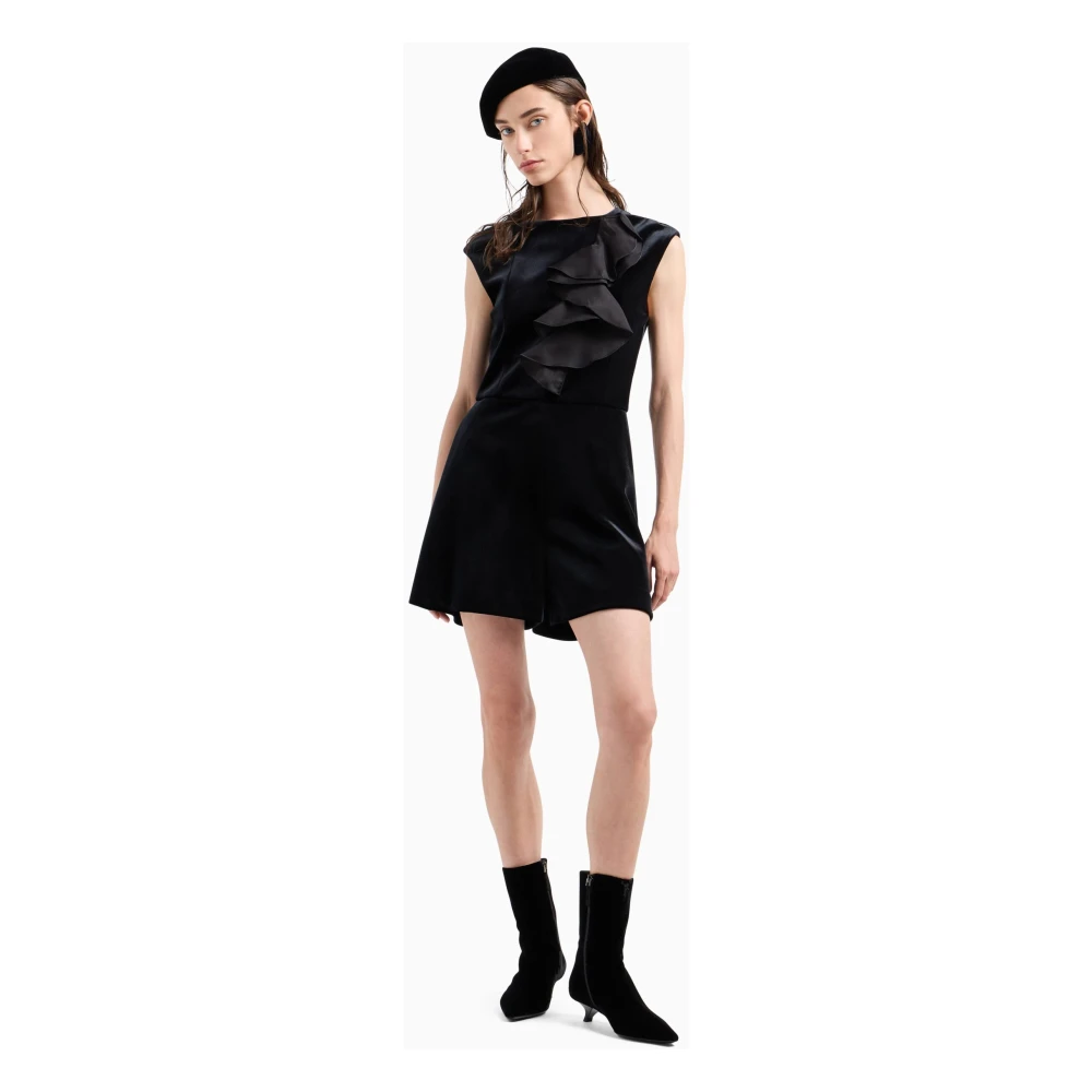 Emporio Armani Zwarte Shorts Jumpsuit met Top Black Dames