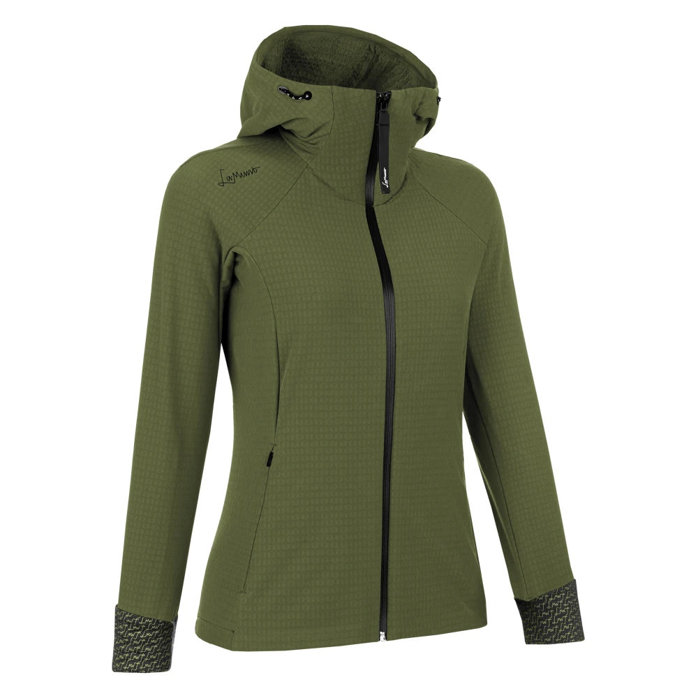 LaMunt Bosgroene Fleece Jack met Volledige Rits Green Dames