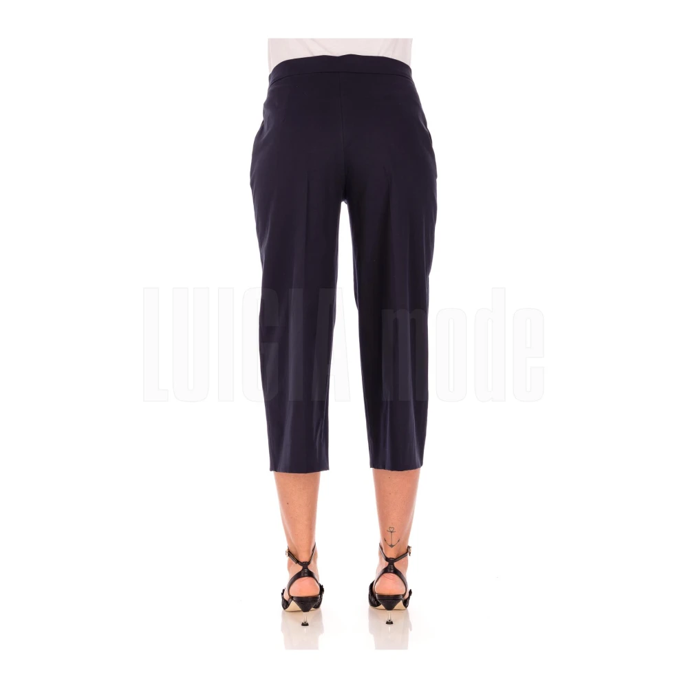 Max Mara Elegante Ivoor Lange Broek Blue Dames