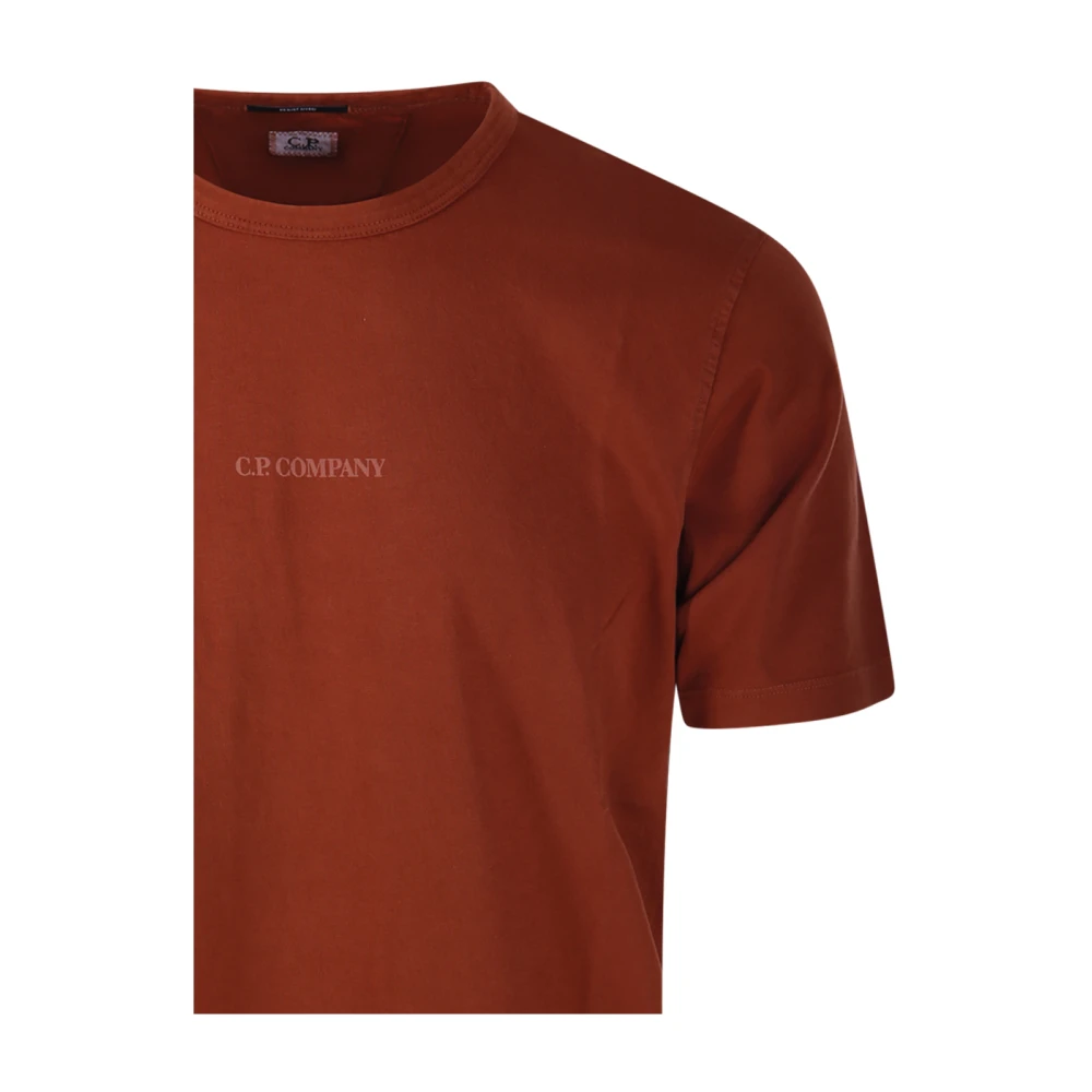C.P. Company Sable Logo T-Shirt Red Heren