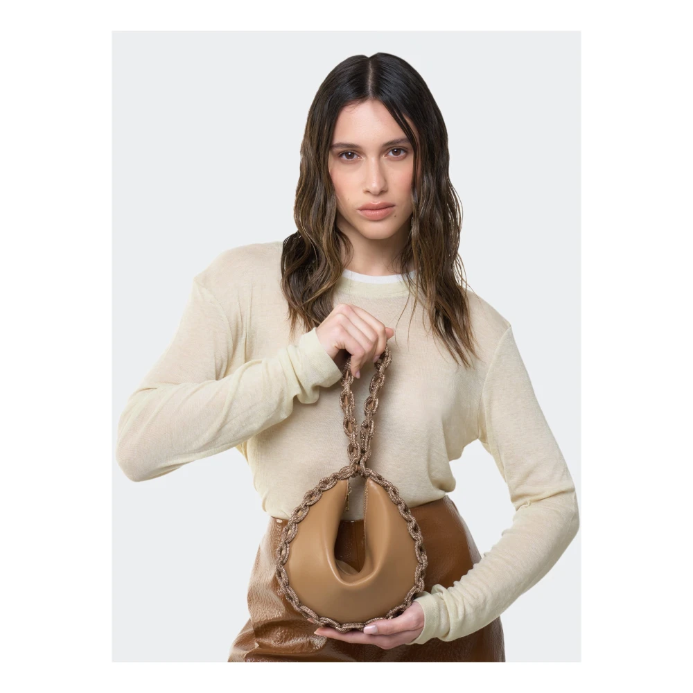 Hibourama Fortune Cookie Geïnspireerde Leren Tas Brown Dames