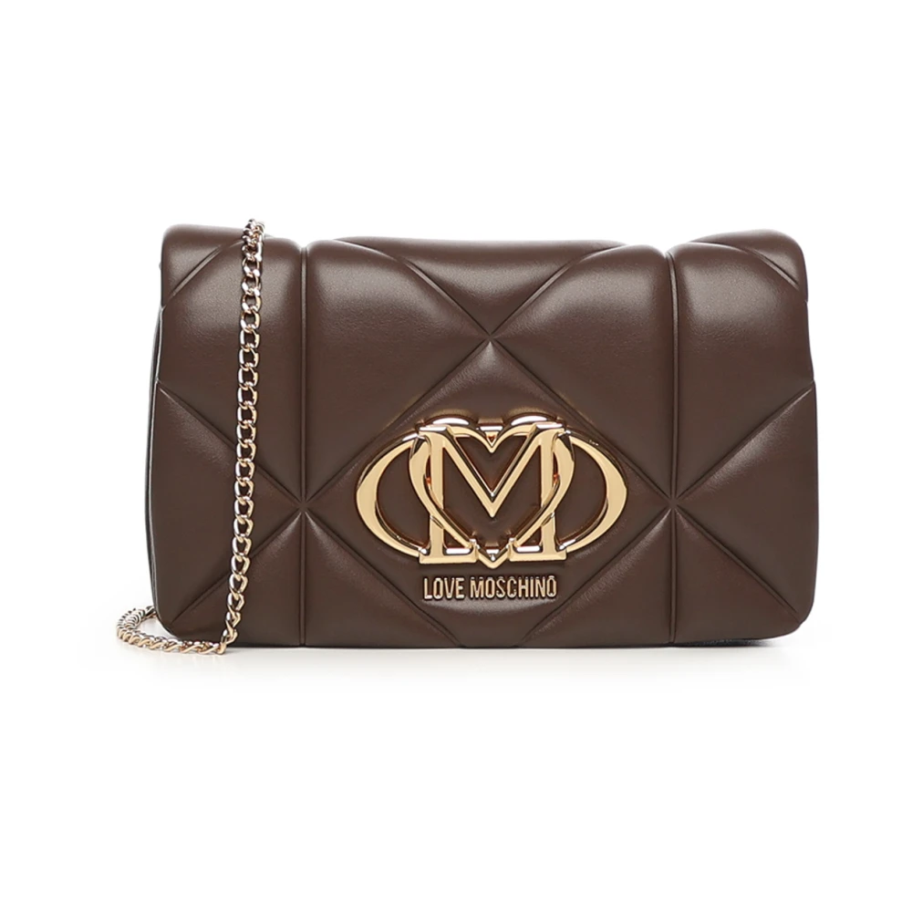 Love Moschino Women's Brown Quilted Smart Daily Bag