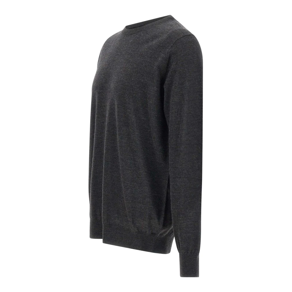 Kangra Merino Wol Crew Neck Sweater Gray Heren