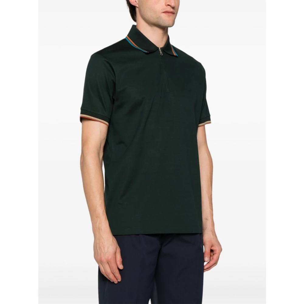 Paul Smith Groene Gestreepte Polo Shirt Green Heren