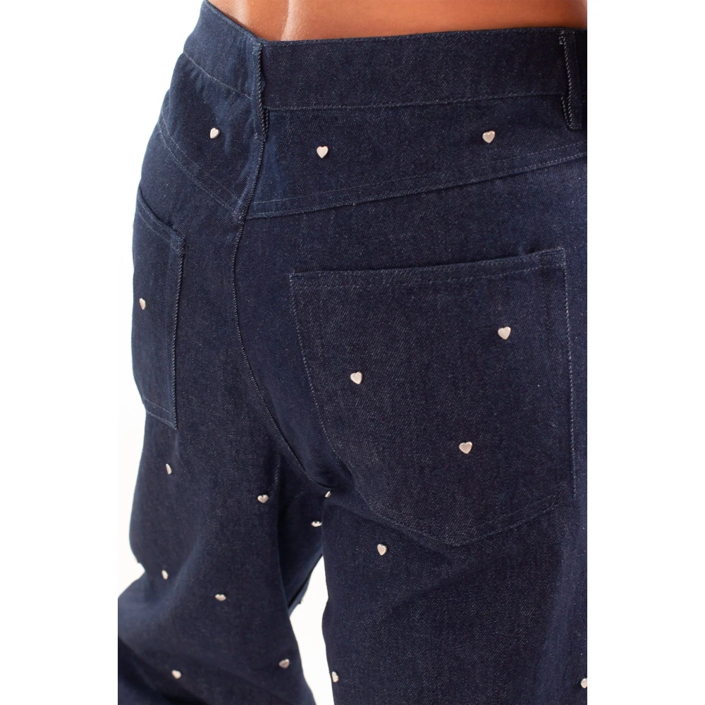 Arte Antwerp Navy Heart Rivets Jeans Blue Heren