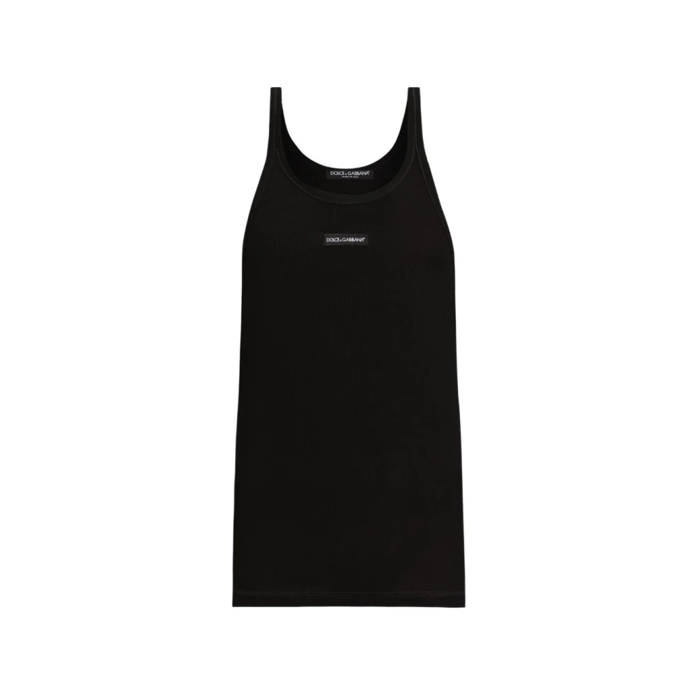 Dolce & Gabbana Men's Black Sleeveless Top - Sleeveless Tops - 2XL - Tops