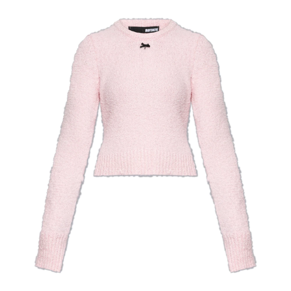 Rotate Birger Christensen Katoenen Trui Pink Dames
