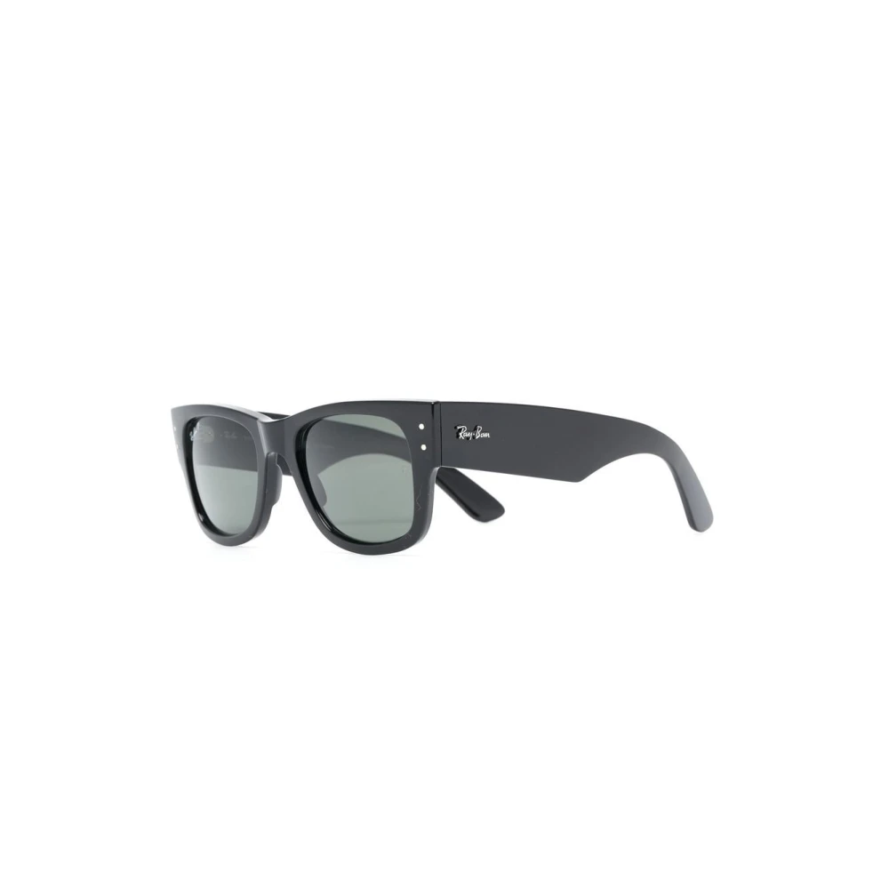 Ray-Ban Mega Wayfarer RB0840S, Black Polarized Sunglasses Green Polarized lenses, Mojo Glasses - Image 6