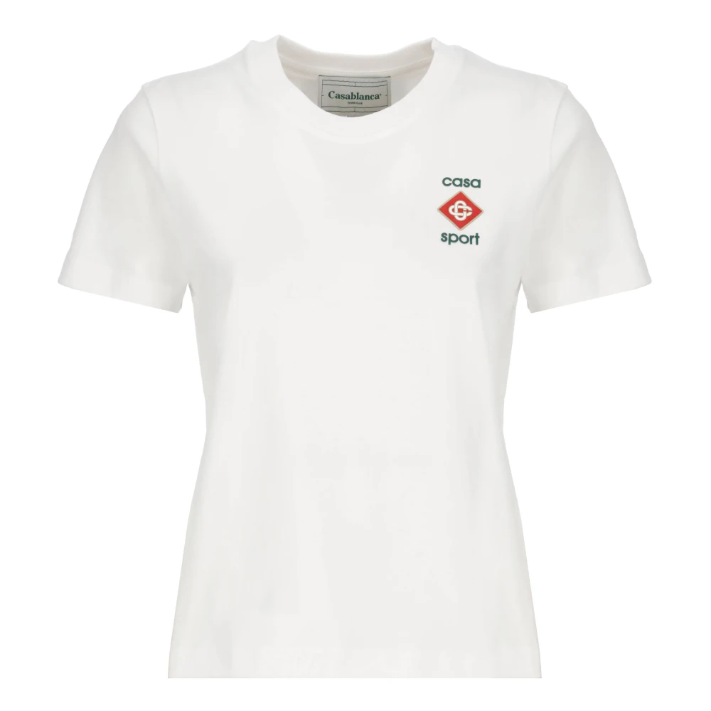 Casablanca Witte Sport Icon T-shirt voor Vrouw White Dames