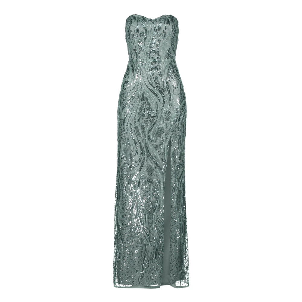 Vera Mont Pailletten Maxi Avondjurk Gray Dames