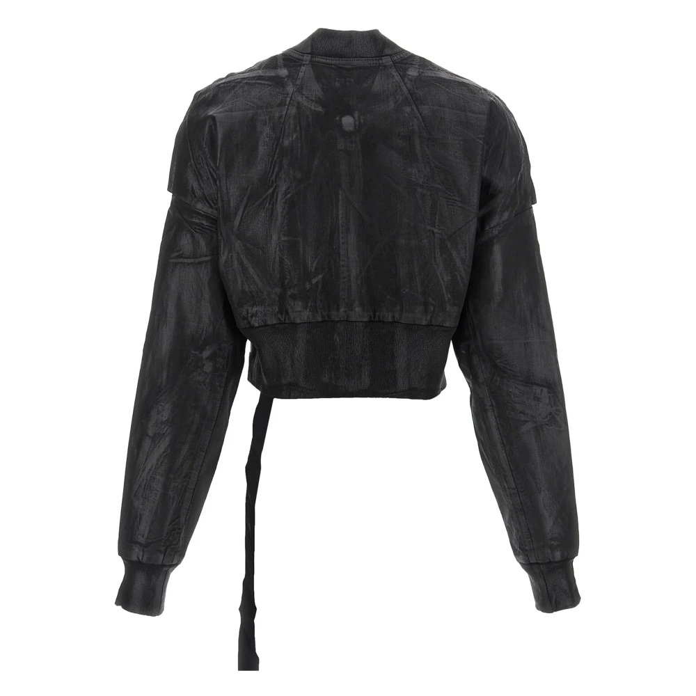 Rick Owens Zwarte Flight Bomber Jacket in Zwart Black Dames