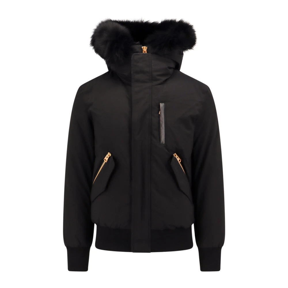 Mackage Zwarte Jas met Rits- en Knoopsluiting Black Heren