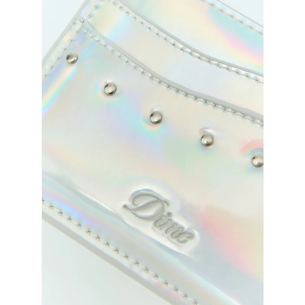 Dime Mtl Iridescent Studded Kaarthouder Gray Dames