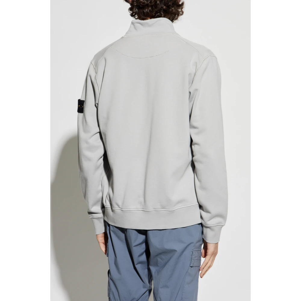 Stone Island Sweatshirt met logo Gray Heren