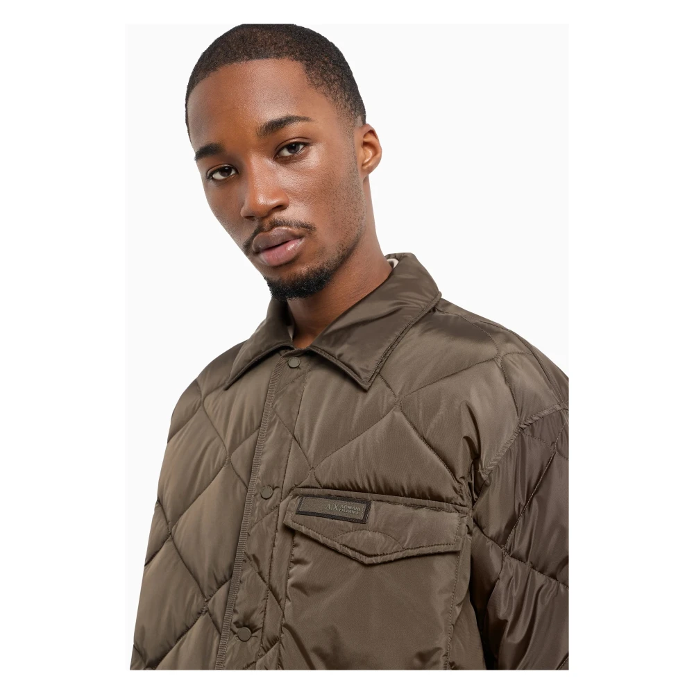Armani Exchange Stijlvolle Jas Brown Heren