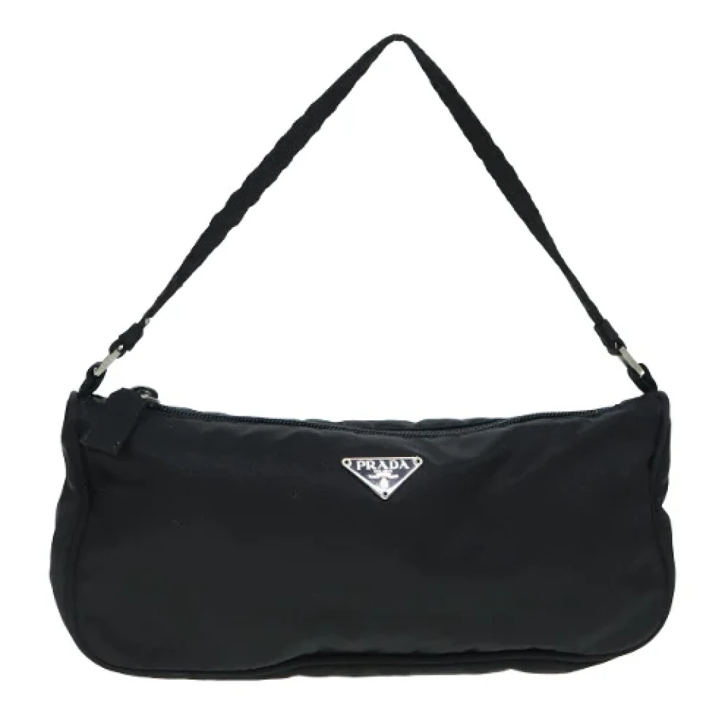Prada Vintage Pre-owned Fabric clutches Black Dames