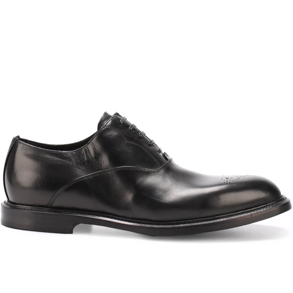 Dolce & Gabbana Men's Black Marsala Lace-Up Oxfords Leather