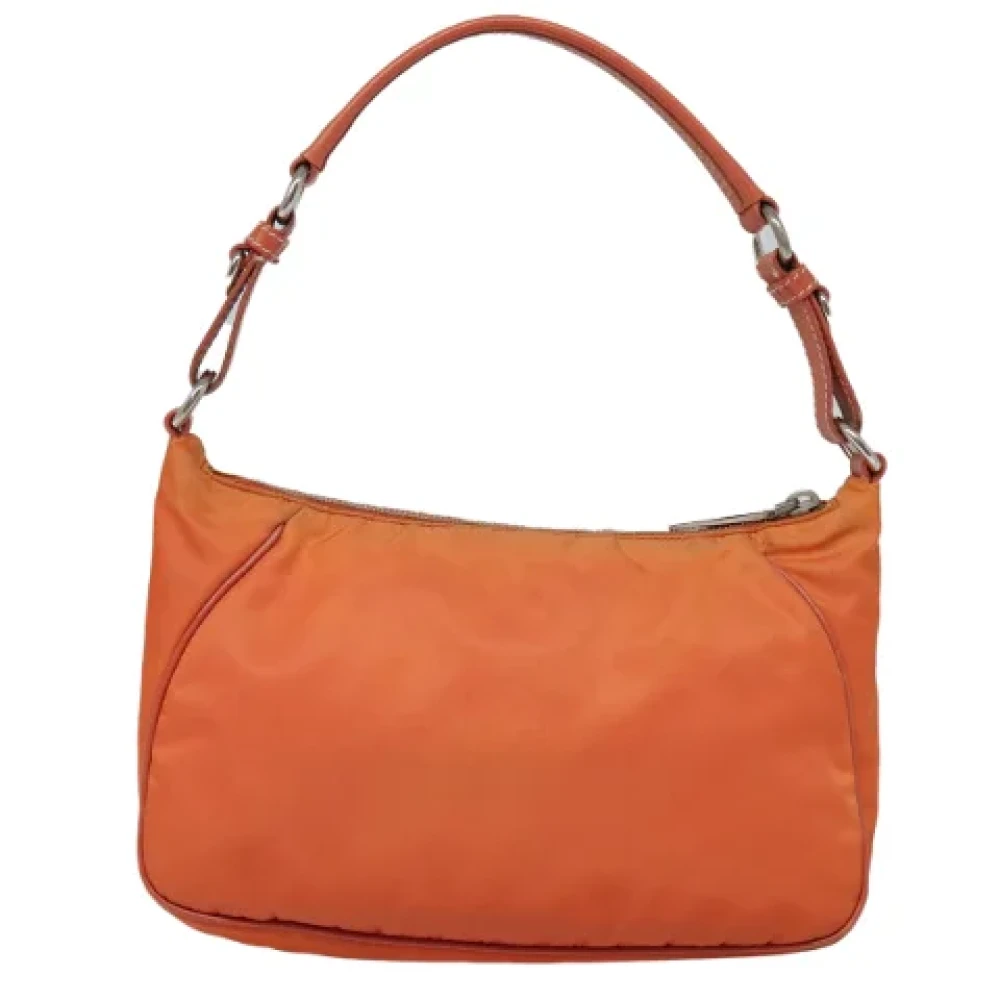 Prada Vintage Pre-owned Canvas prada-bags Orange Dames