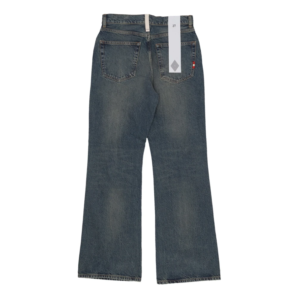 Amish Hoge Taille Cigarette Cut Denim Jeans Blue Dames
