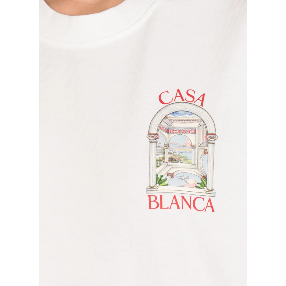 Casablanca Le Passage Wit T-shirt en Polo White Dames