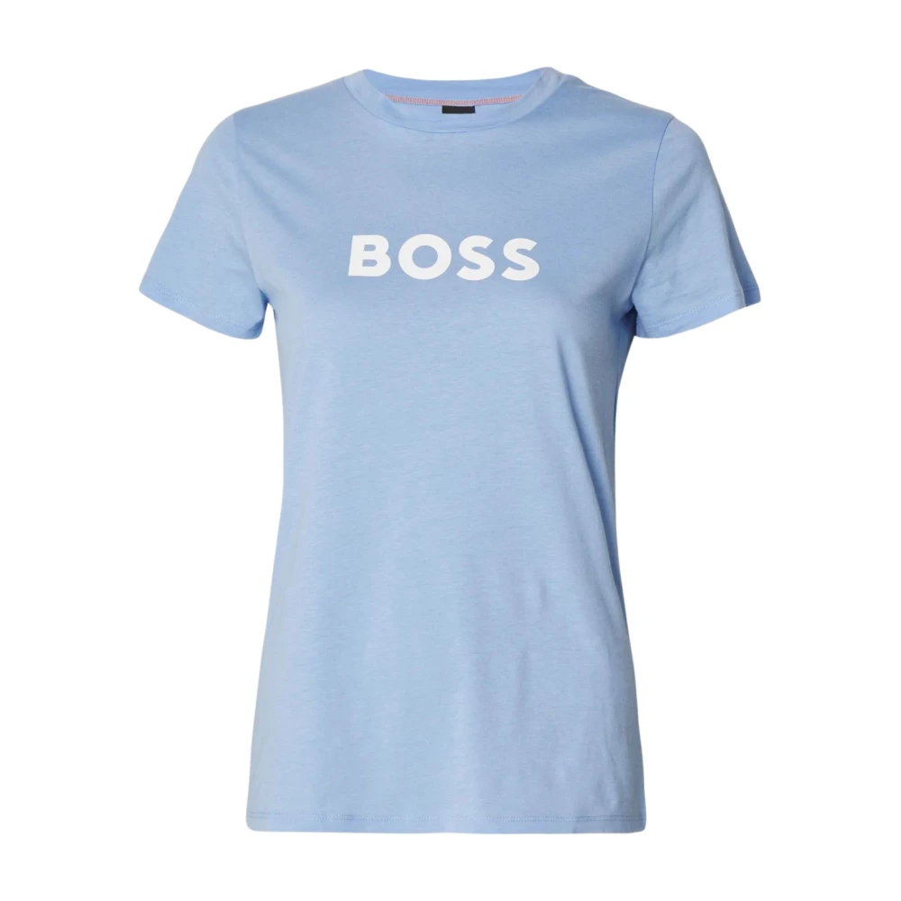 Hugo Boss Dames Logo T-shirt in Zwart Blue Dames
