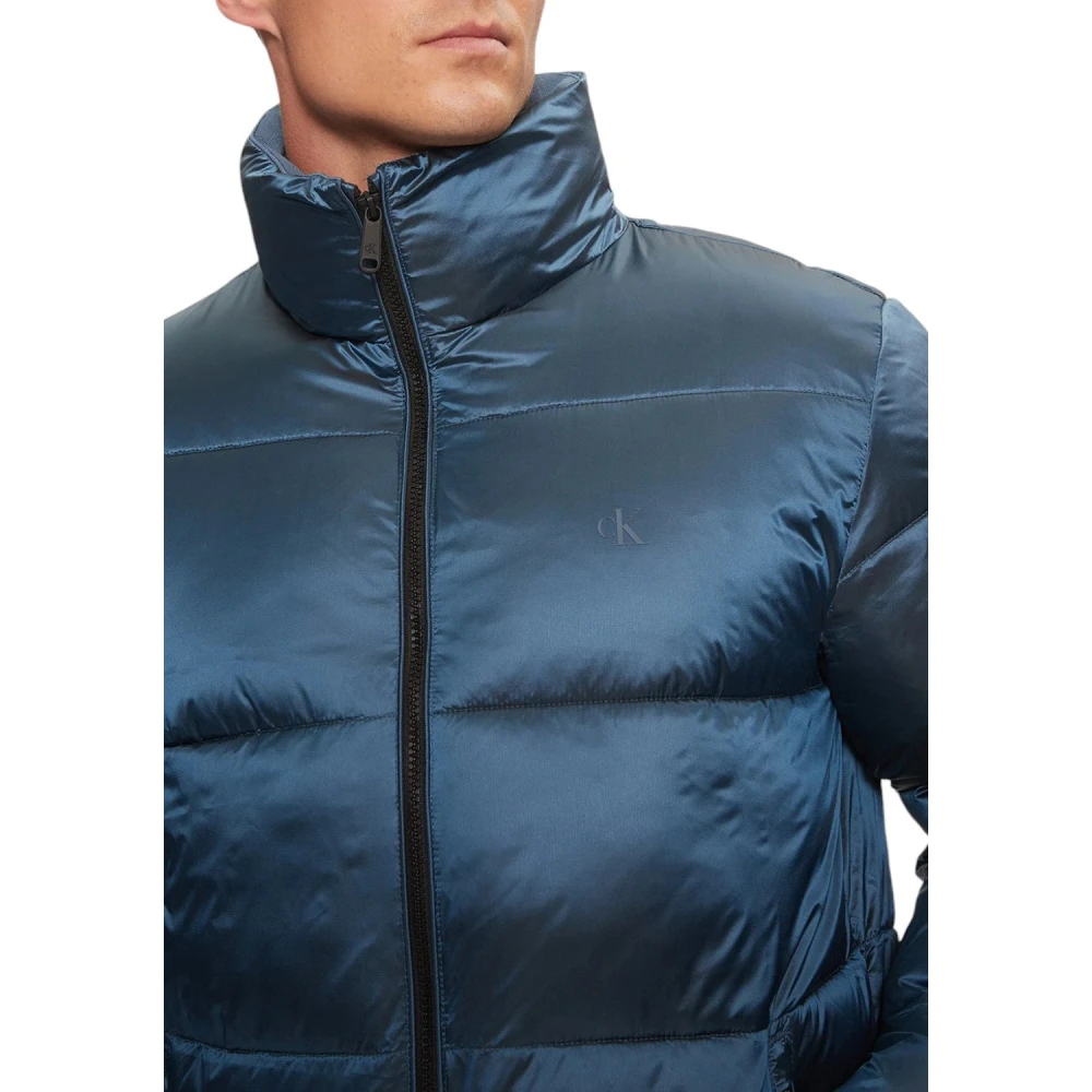 Calvin Klein Tweekleurige Pufferjas Blauw Blue Heren