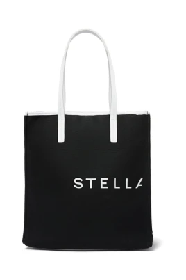 Canvas Logo Print Moon Charm Bag