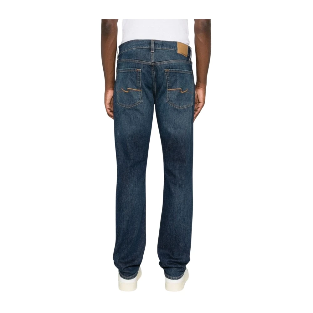 7 For All Mankind Premium Denim Jeans met Elegante Details Blue Heren
