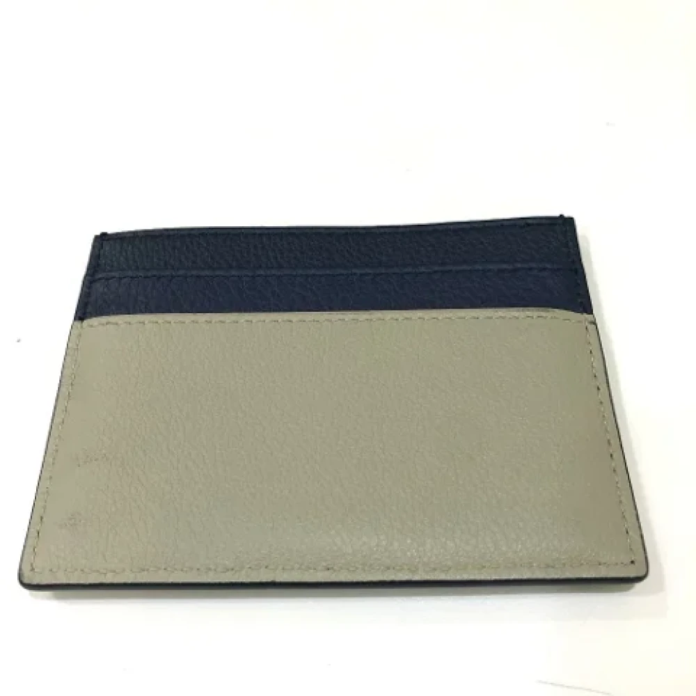 Dior Vintage Pre-owned Leather home-office Blue Heren