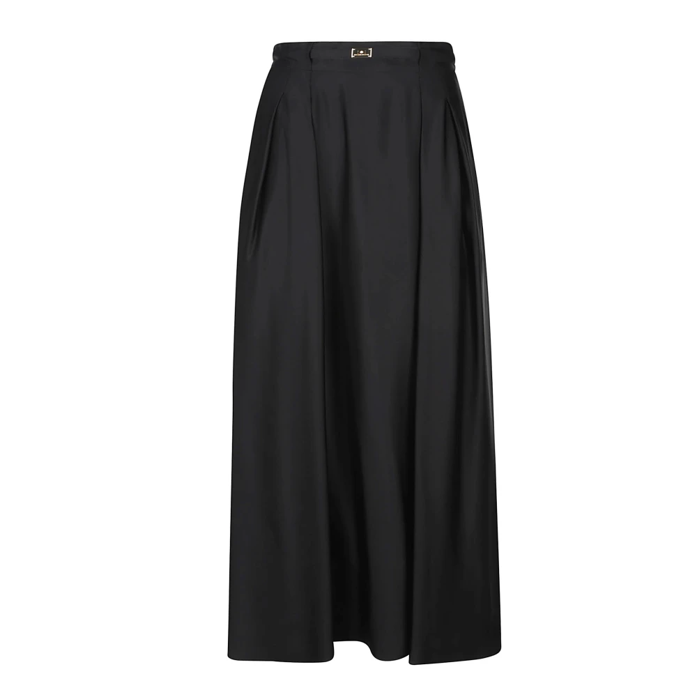 Elisabetta Franchi Stijlvolle Rok met Riem Black Dames
