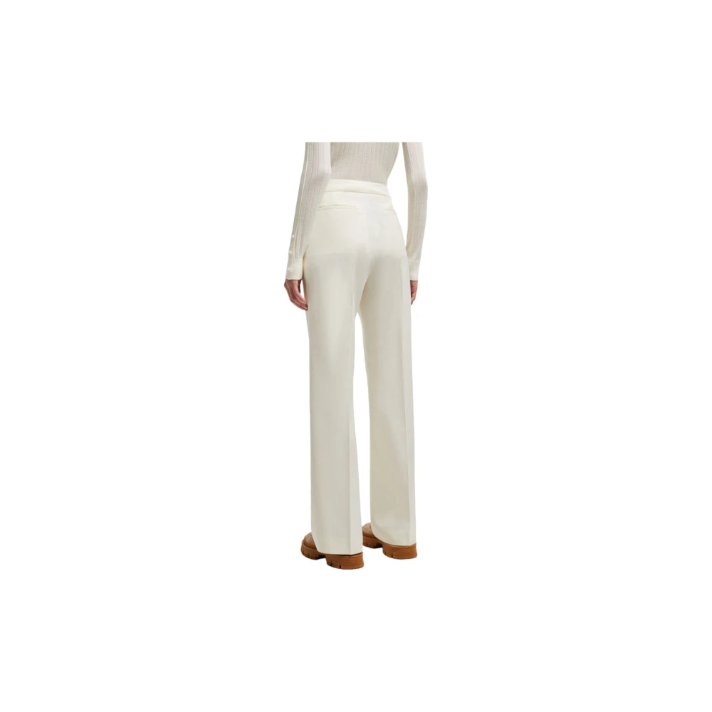 Moncler Wollen Gabardine Broek Off White Dames
