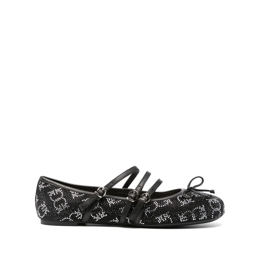 Pinko Women's Black Bow Detail Round Toe Shoes