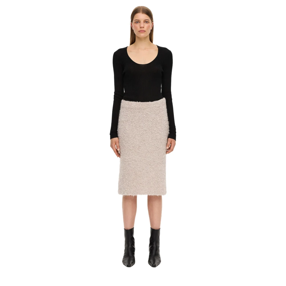 By Malene Birger Alpaca Wool-Blend Mini Skirt By Herenne Birger Beige Dames