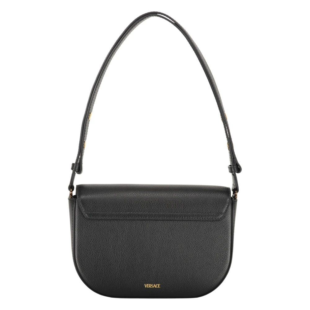 Versace Stijlvolle Leren Schoudertas Black Dames