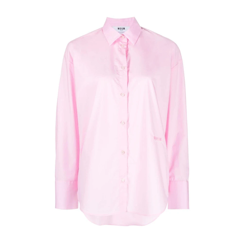 Msgm Camisa Stijlvol Overhemd Pink Dames