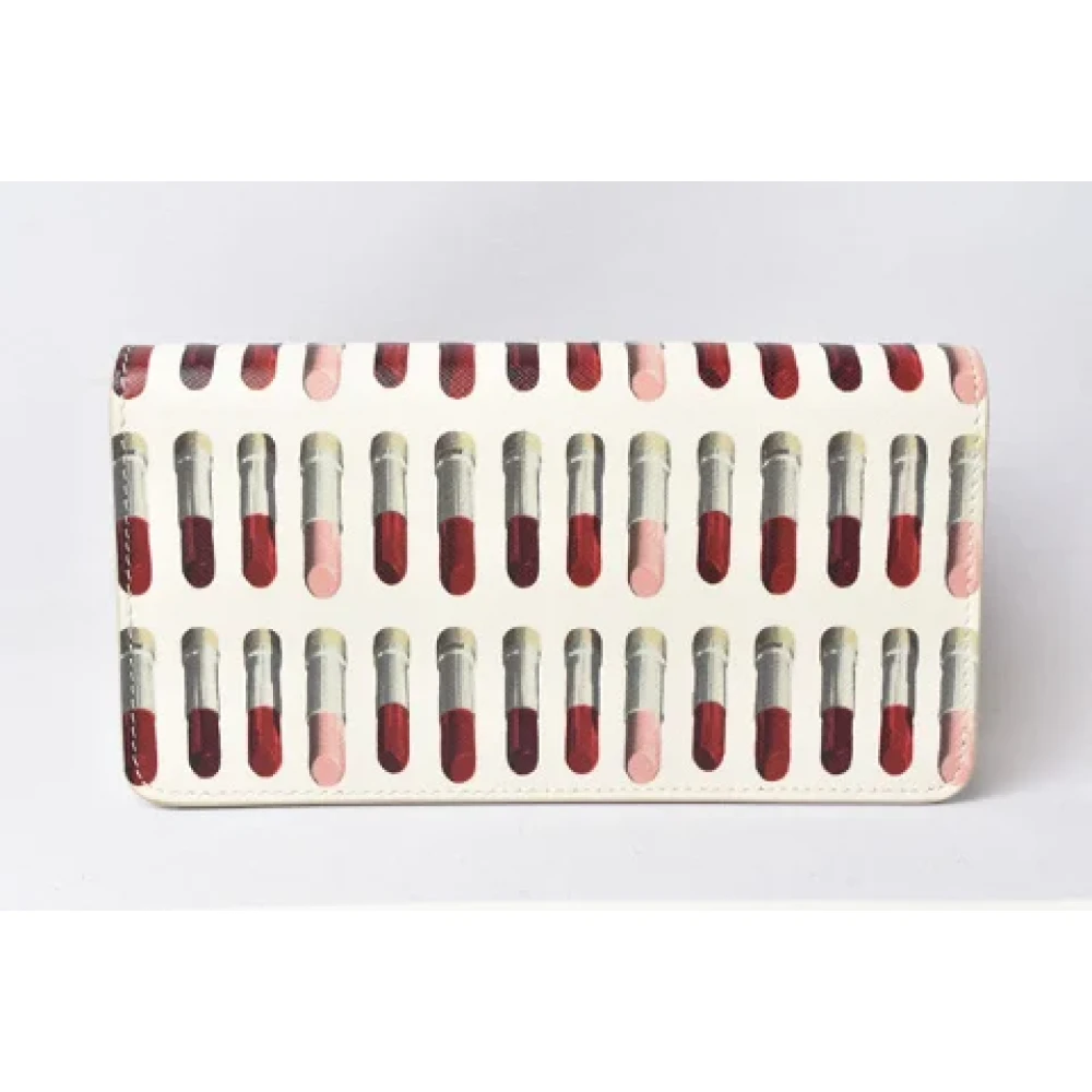 Prada Vintage Pre-owned Canvas wallets White Dames