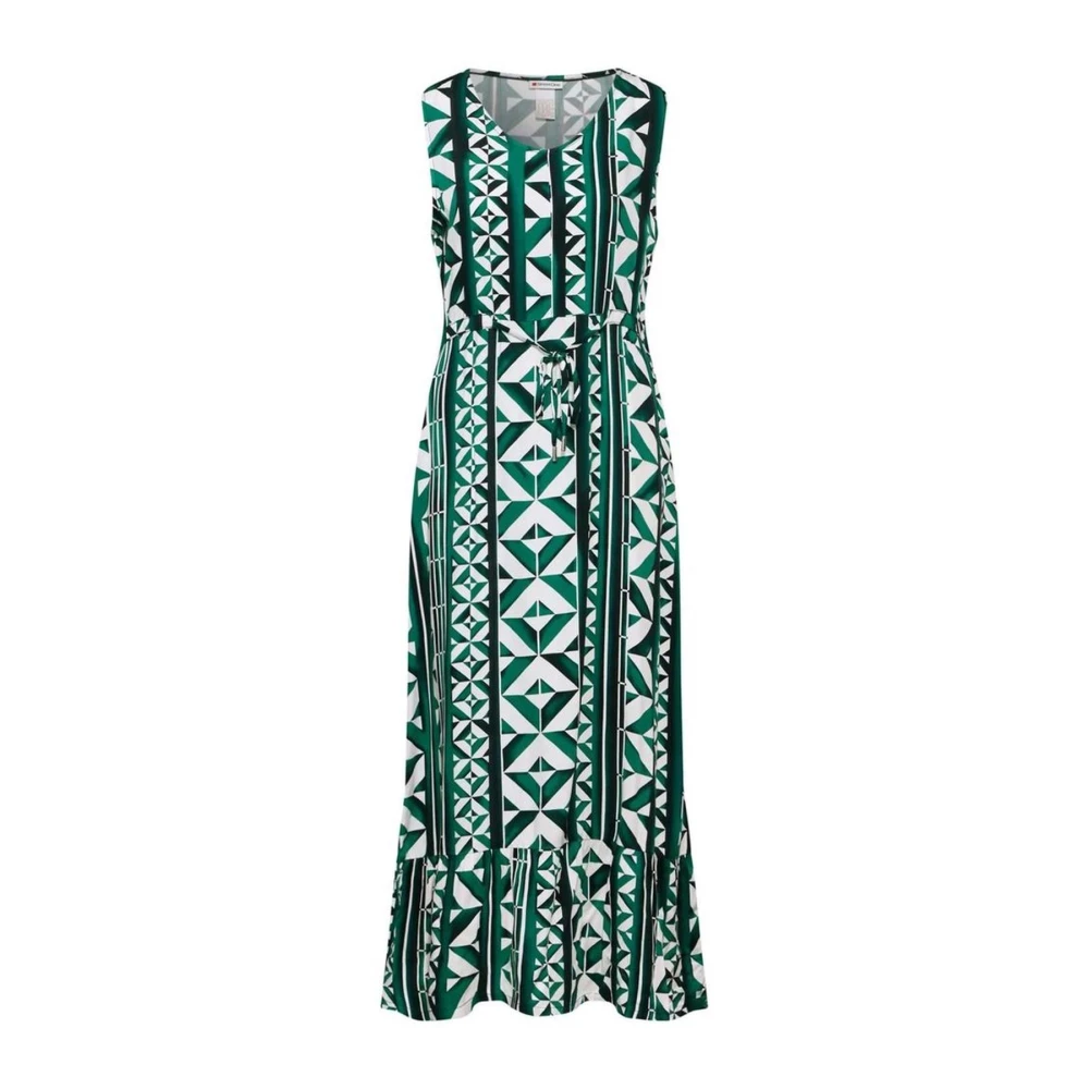 Street One Viscose Lange Jurk Lente Zomer Collectie Green Dames