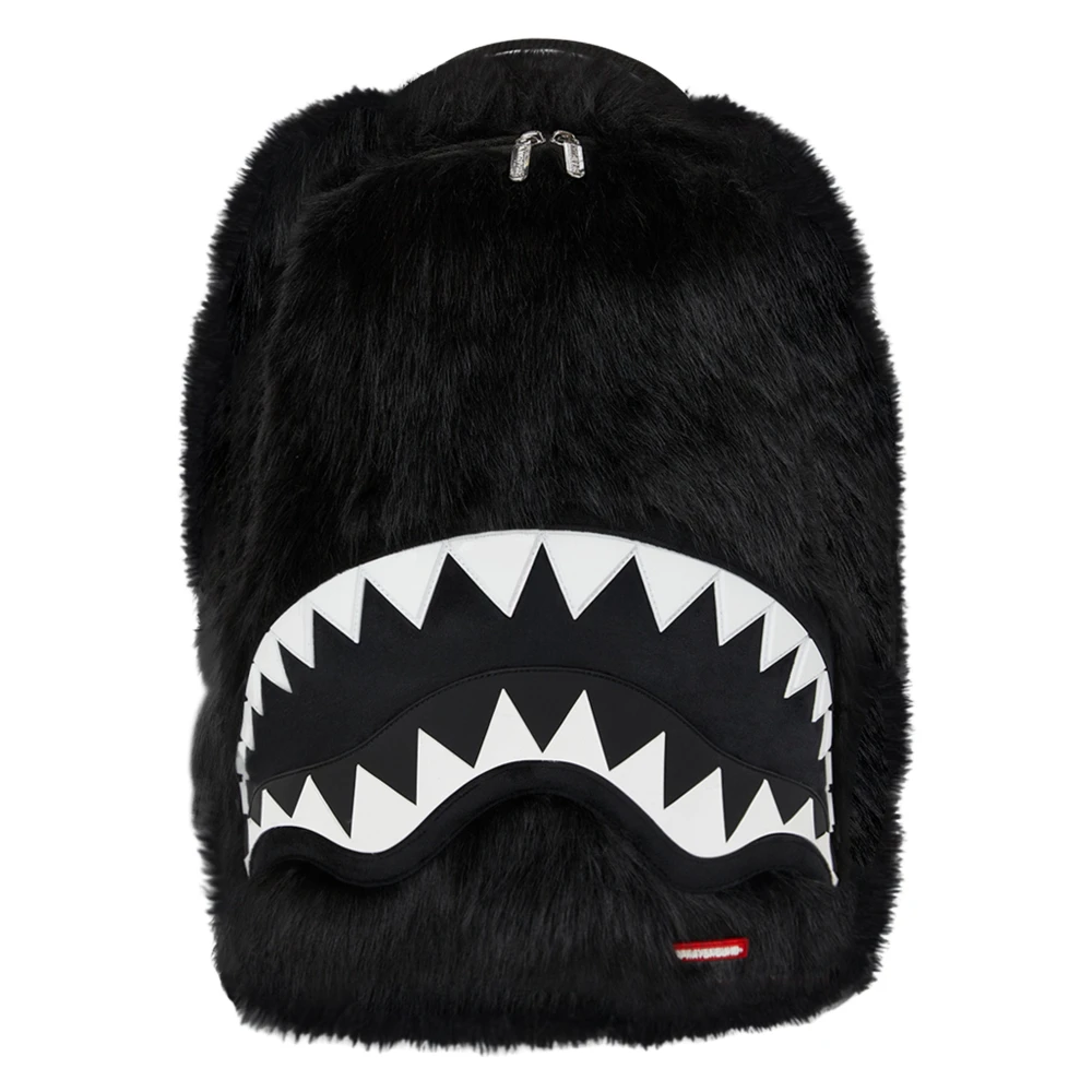 Sprayground Unisex Black Fur Cray Backpack