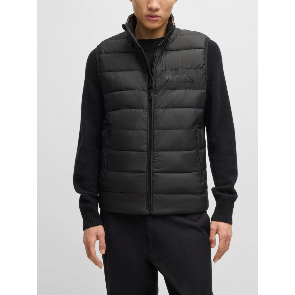 Hugo Boss Zwart Outerwear voor stijlvolle uitstraling Black Heren