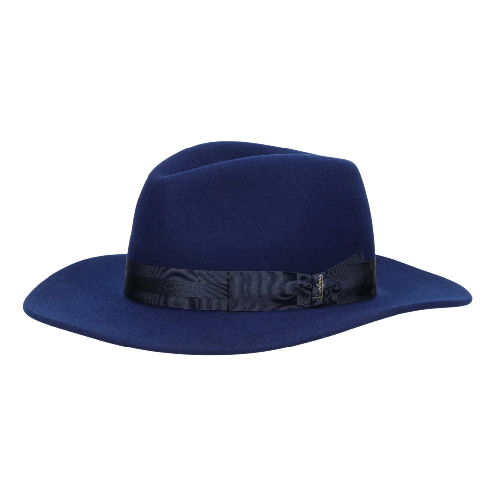 Borsalino Wol-Kasjmier Blend Vilthat Blue Heren