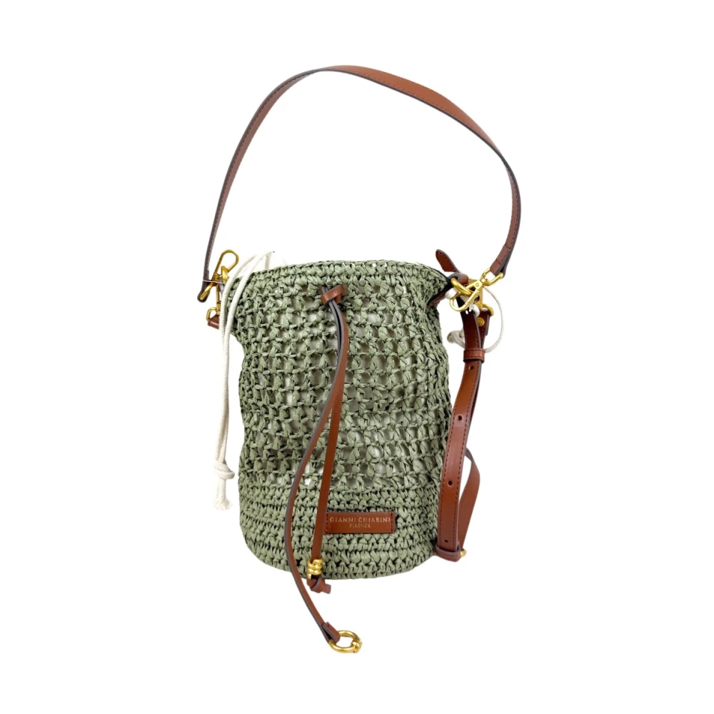 Gianni Chiarini Women's Green Bucket Bags, One Size, Nefeli Mini Buchet