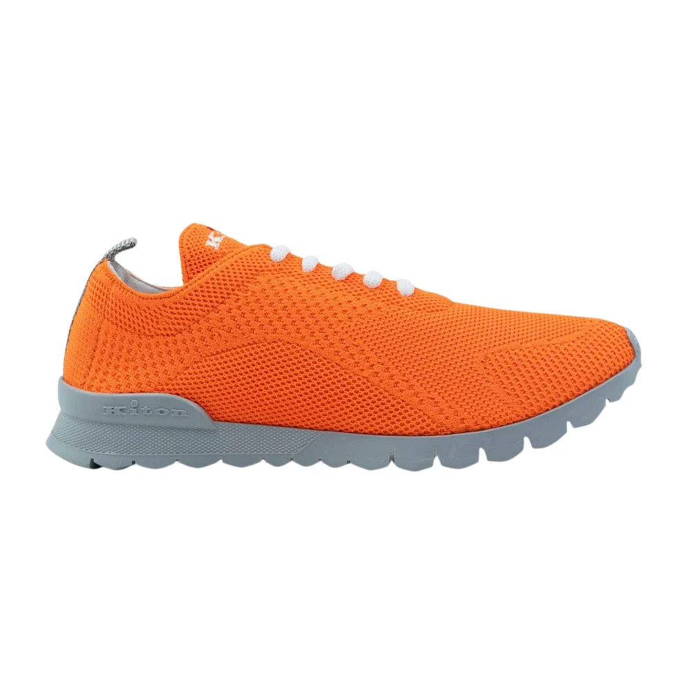 Kiton Fit Sneakers Heren Schoenen Oranje