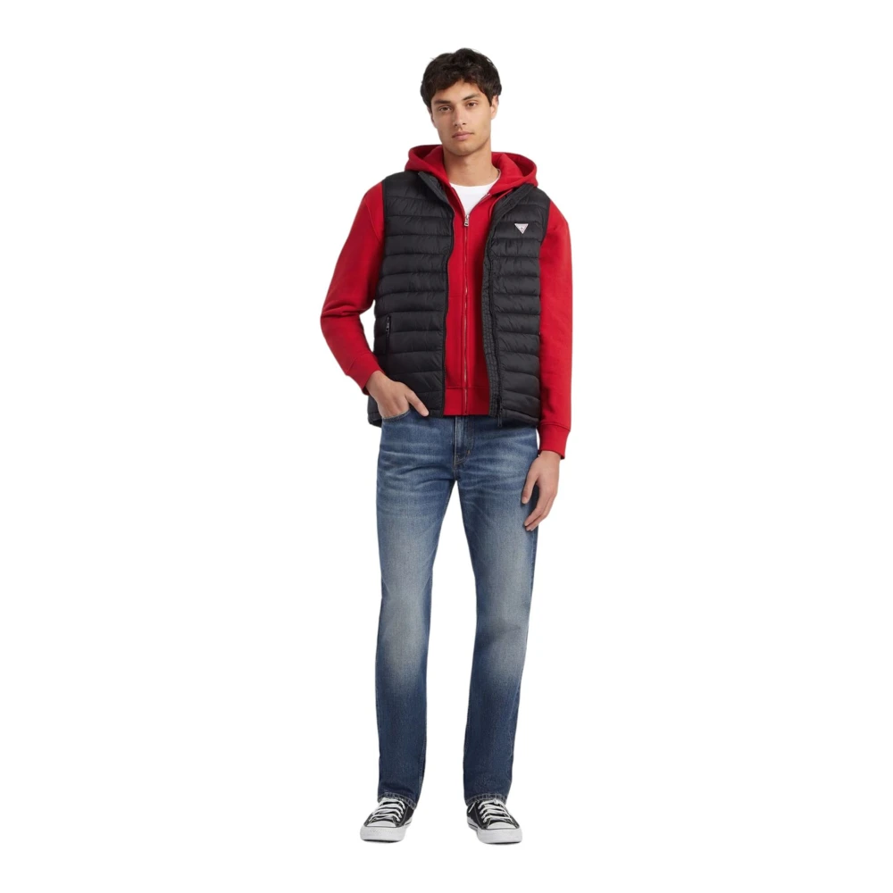 Guess Stijlvolle Mouwloze Jas voor Mannen Black Heren
