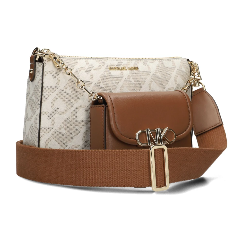 Michael Kors Beige Crossbody Schoudertas Stylish Beige Dames