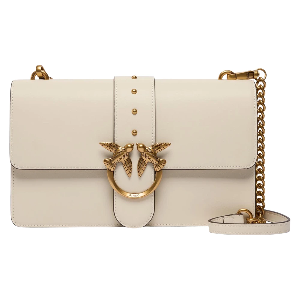 Pinko Women's White Shoulder Bags, One Size, Love One